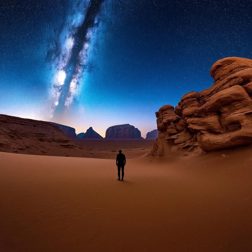 stargazing in wadi rum